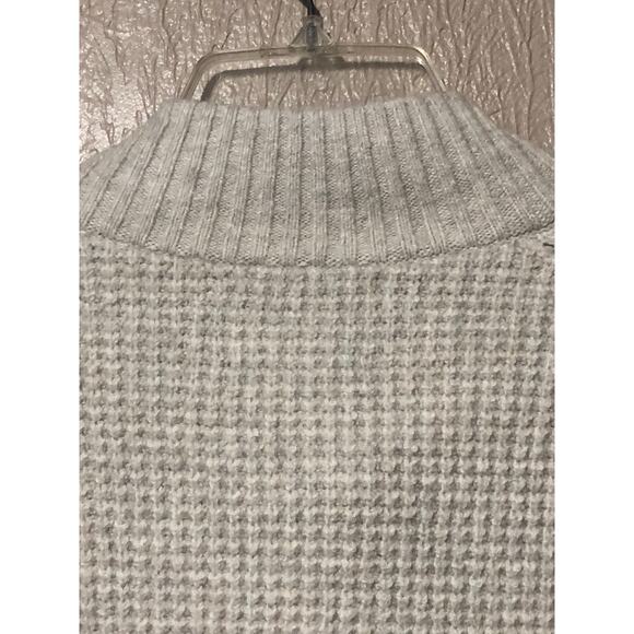Old Navy Men’s Mock Neck Military Henley Waffle Sweater Pullover Beige Large New - Picture 4 of 9